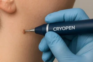 Person receiving skin tag removal Old Oak Common