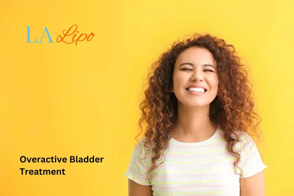 woman smiling about overactive bladder treatment Old Oak Common solutions